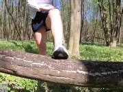 Beautiful Woman Walking Nude With A Clit Pump Outdoors In A Public Forest Xxx Mobile Porno