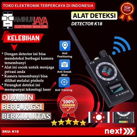 Jual Spy Detector K18 Alat Pendeteksi Pencari Pemindai Pelacak Sinyal