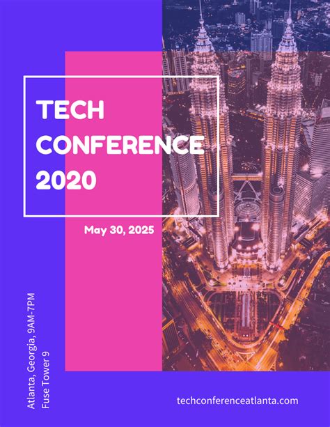 Color Block Tech Conference Poster Venngage