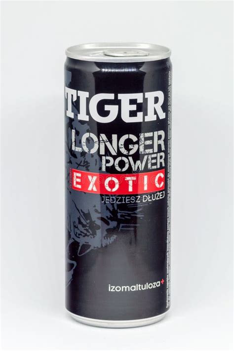 Can Of Tiger Max Energy Drink With 50 More Caffeine Editorial Stock