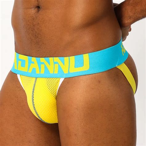 Sexy Men Mesh Underwear Jockstraps Athletic Supporter Bikini Briefs Thong Sissy String Jock