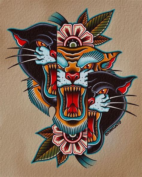 Don Kunto On Instagram Kit Cat Toe Traditional Panther Tattoo