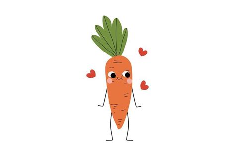 Cute Smiling Carrot