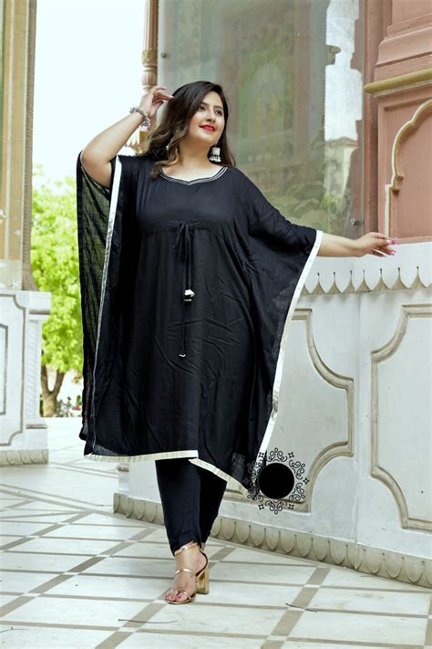 Shop Now Designer Plus Black Plus Size Kaftan - ADIRICHA