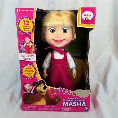 Masha and the Bear 12" Giggle and Play Masha Interactive Doll Netflix
