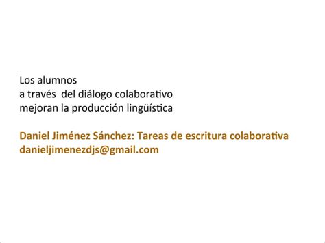 Tareas Escritura Colaborativa PPT