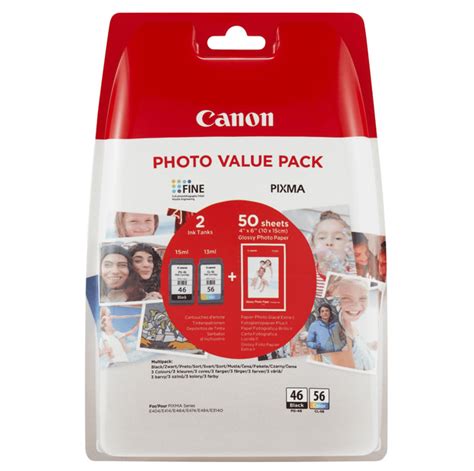 Картридж для Canon PIXMA E464 Canon 46+56+PhotoPaper Black/Color ...