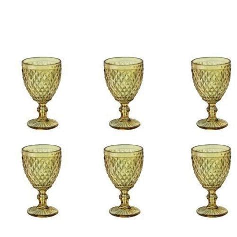 Mimo Style Jogo De 6 Taças Vinho Âmbar Verre 200Ml Taça de Vinho