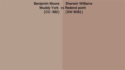 Benjamin Moore Muddy York Cc 392 Vs Sherwin Williams Redend Point Sw