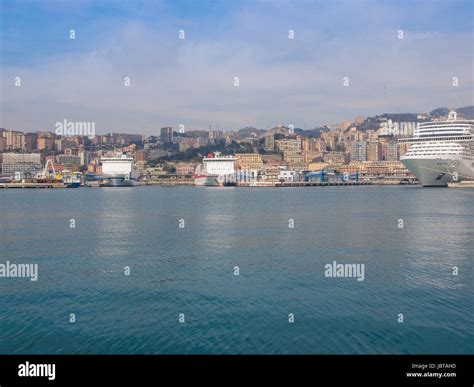 View of the city of Genoa from the sea Stock Photo - Alamy