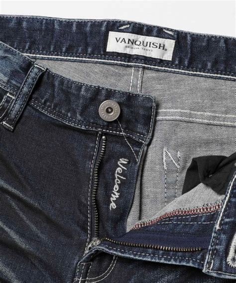 VANQUISH（ヴァンキッシュ）の「VANQUISH / ヴァンキッシュ ジャパンメイド ユーズド加工 ストレッチスキニーデニムパンツ ...