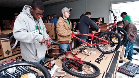 Students Help Assemble Bikes The Tribune The Tribune