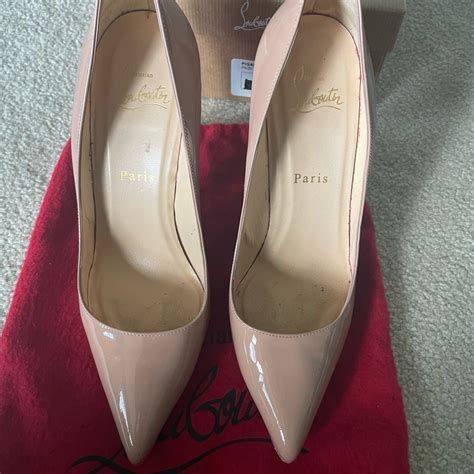 Christian Louboutin Patent Nude Heels Gem