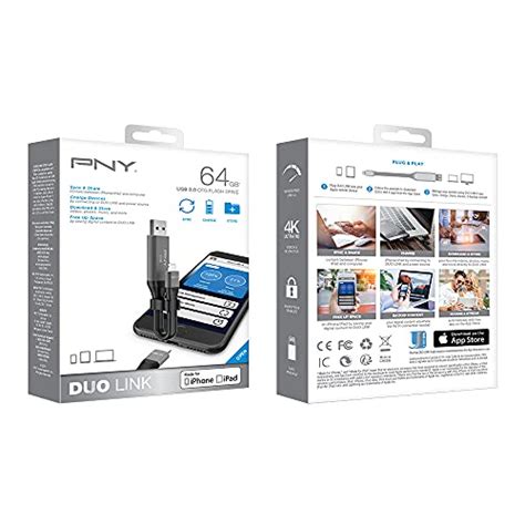 Pny Duo Link Ios Usb Otg Flash Drive For Iphone Ipad And Co