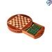 Round Wooden Magnetic Travel Chess Board Game Set W Drawer Etsy