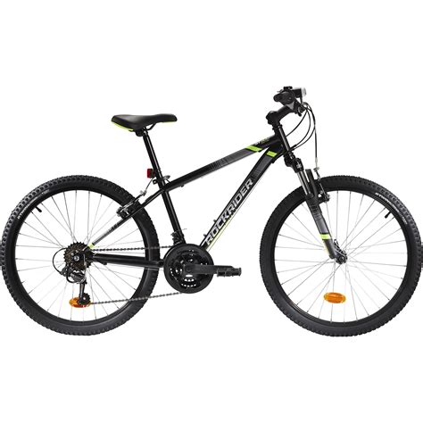 VTT Enfant Rockrider St 500 24 Pouces 9 12 Ans Noir Avis Btwin