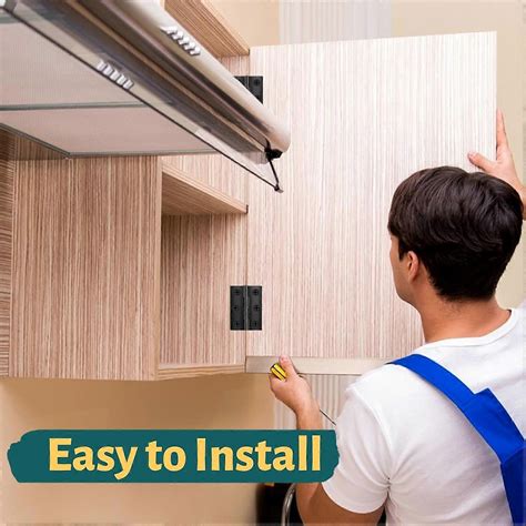 Pack of 20 folding hinges 44 mm 31 mm, black stainless steel hinge