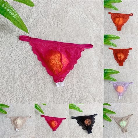 SEXY POUR HOMMES dentelle transparente G String Tanga Bikini Slips sous vêtements avec beu EUR 4