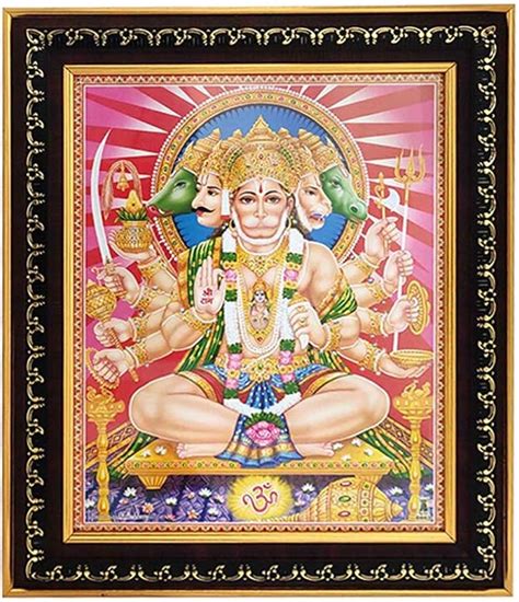 Panchamukhi Hanuman Glitter Poster Hanuman Hanuman Ja