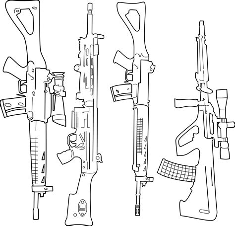 Gun Coloring Pages
