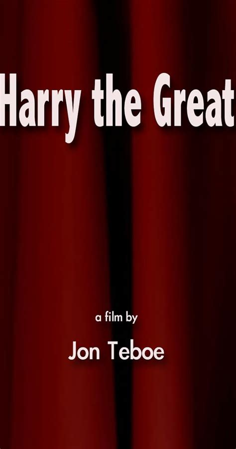 Harry The Great Tv Short 1988 Imdb