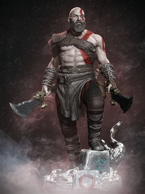 Kratos God Of War Stl Stl Model3d Stl File Etsy