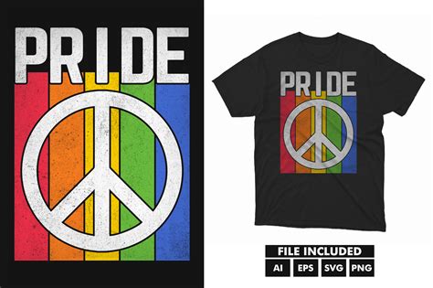 Pride Lgbt Gay Rainbow T Shirt Svg File Graphic By Tentshirtstore Creative Fabrica