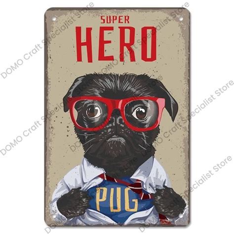 Affiche De Chiens Cool Vintage En M Tal Signes D Animaux Super H Ros