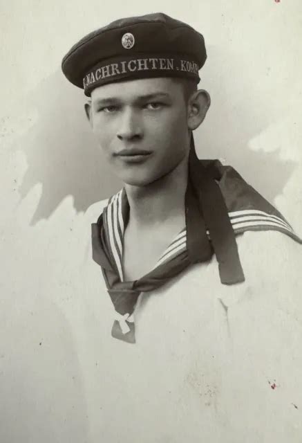 PK PORTRAIT FOTO Reichsmarine Kaiserliche Marine Tellermütze Weiße