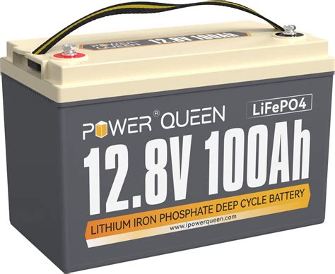 Power Queen 4 Pack 12 8V 100Ah LiFePO4 Akku Eingebaute 100A BMS Lithium