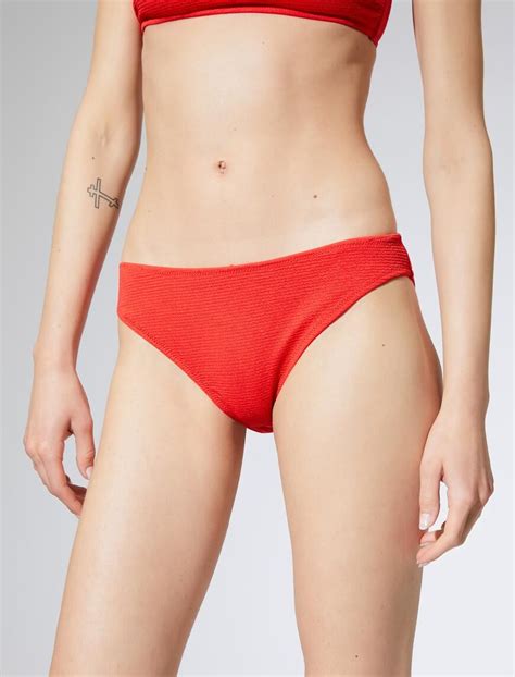 Kırmızı Kadın Bikini Altı Basic Normal Bel Dokulu SAK BM Koton