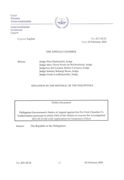 Mike Navallo On Twitter JUST IN PH Govt Officially Notifies ICC