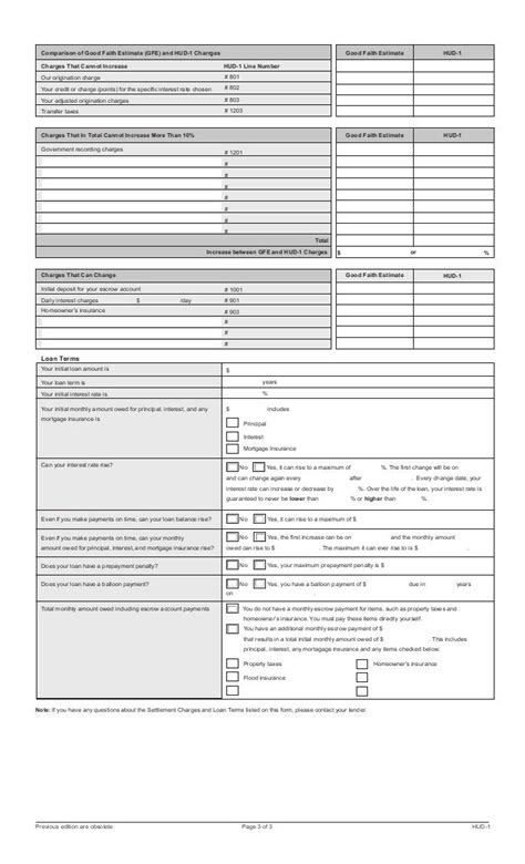 Blank Form Hud Settlement Statement