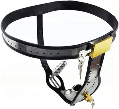 ChicLSQ Herren Sexy Unterwäsche Unterhosen Einstellbar Edelstahl Cock Cage mit Metall Anal Plug