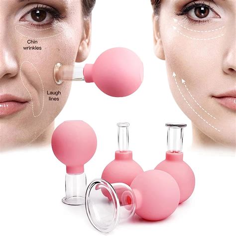 Baqi St Ck Glas Facial Schr Pfen Set Gummi Massage Therapie K Rper