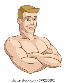 Muscle Man Naked Stock Vectors Images Vector Art Shutterstock