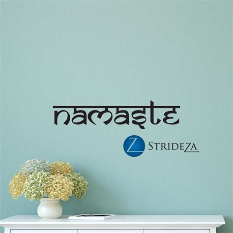 Namaste Decal Namaste Wall Decal Namaste Decor Namaste Art Etsy