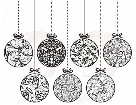 Елочные шарики трафарет - 82 фото