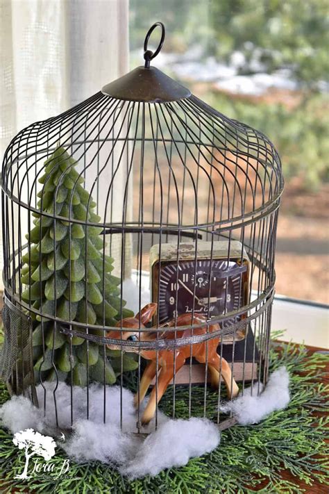 12 Ways To Decorate A Vintage Birdcage For Winter Vintage Bird Cage