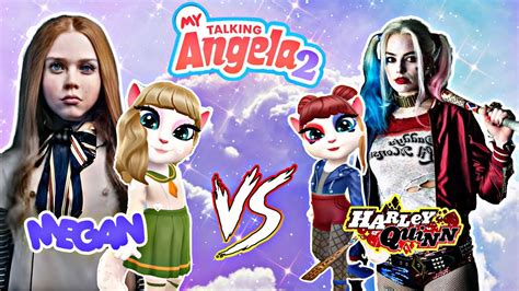 My Talking Angela 2 Harley Quinn Joker VS Megan M3GAN Doll VS