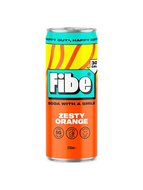 Fibe Zesty Orange Prebiotic Soda 250ml Jds Food Group