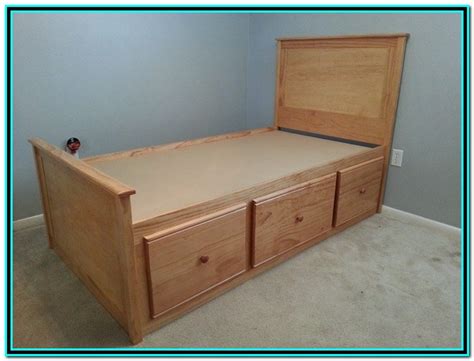 Bed With Drawers Plans For Free - Bedroom : Home Decorating Ideas # ...