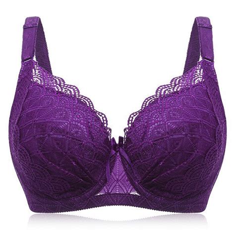 Nooncat Plus Size Sexy Push Up Minimizer Lace Busty Bras Full Cup