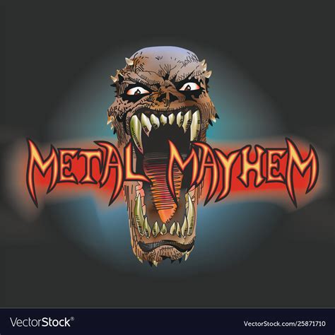 metal mayhem crest royalty  vector image vectorstock