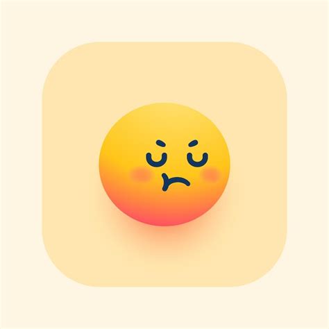 Mignon Emoji Boudeur Vecteur Premium