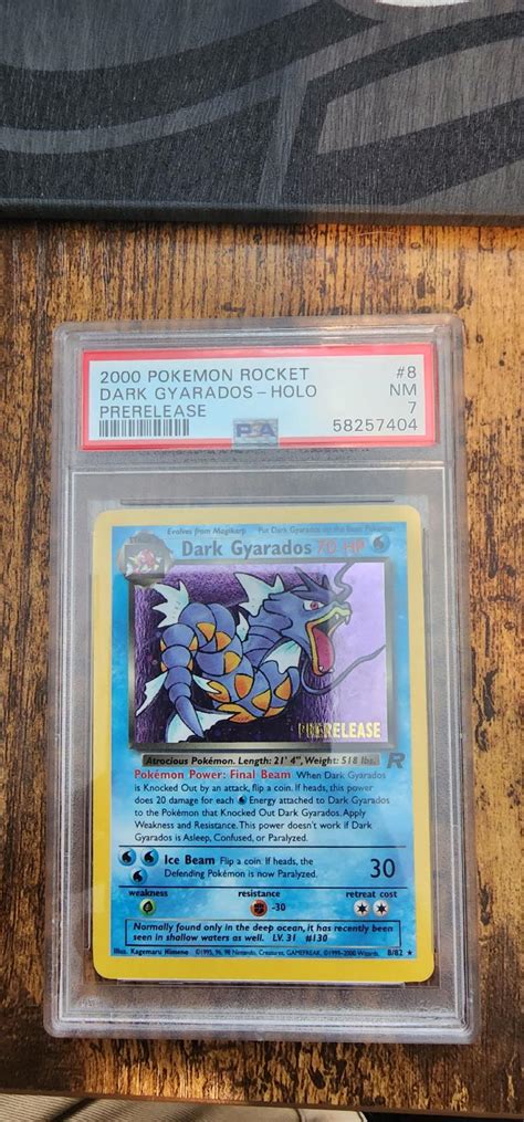 Dark Gyarados Prerelease Holo Graded Pokemon Team Rocket