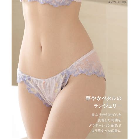 フランデランジェリー fran de lingerie 華やかペタルのランジェリーデザイン性 のバックレース ワンダーリフトブラ バックレース バックレースショーツ返品不可商品