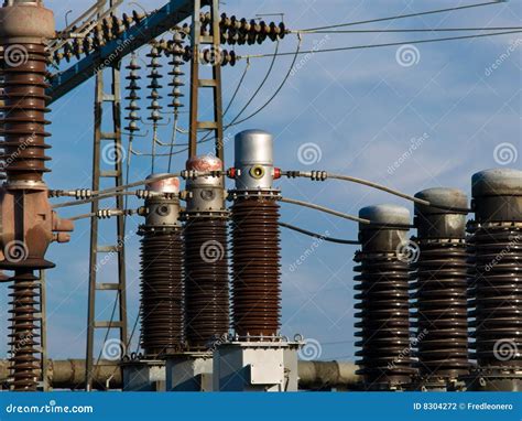 Electrical Substation Insulators Stock Photo Image Of Cable