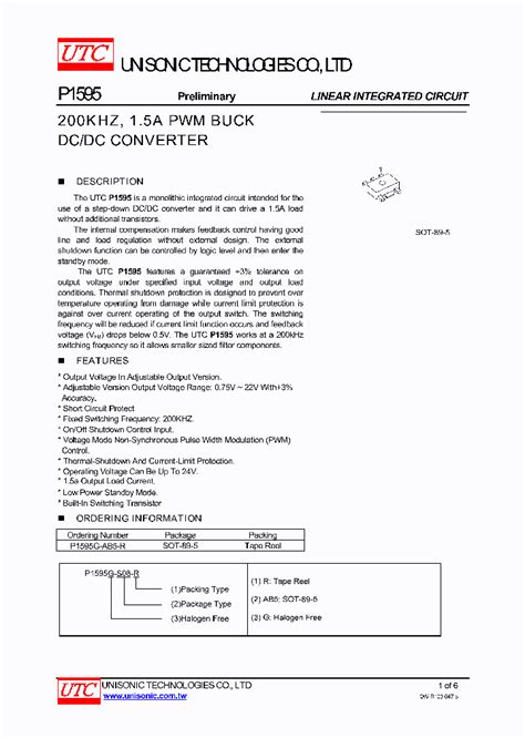P1595G-AB5-R_4886295.PDF Datasheet Download --- IC-ON-LINE
