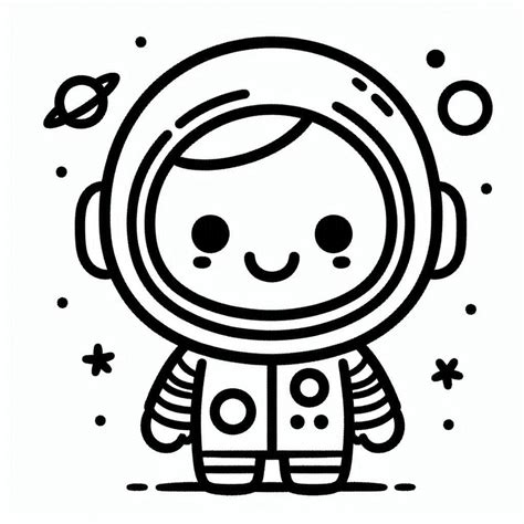 Desenho De Astronauta Na Lua Para Colorir - 5
